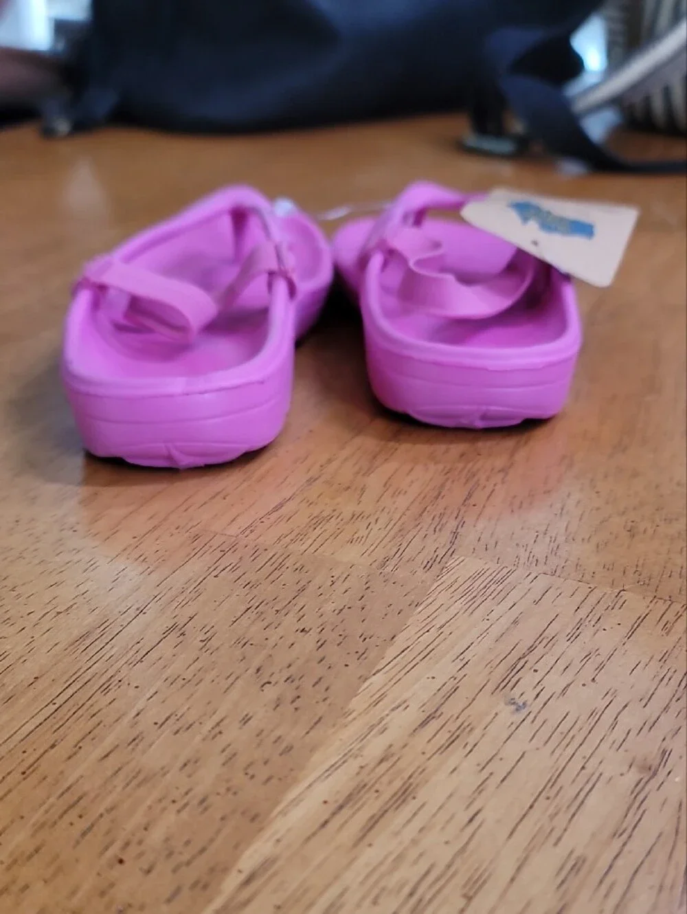 Toddler Bright Pink Foam Flip-Flop Sandals with Elastic Back Strap
